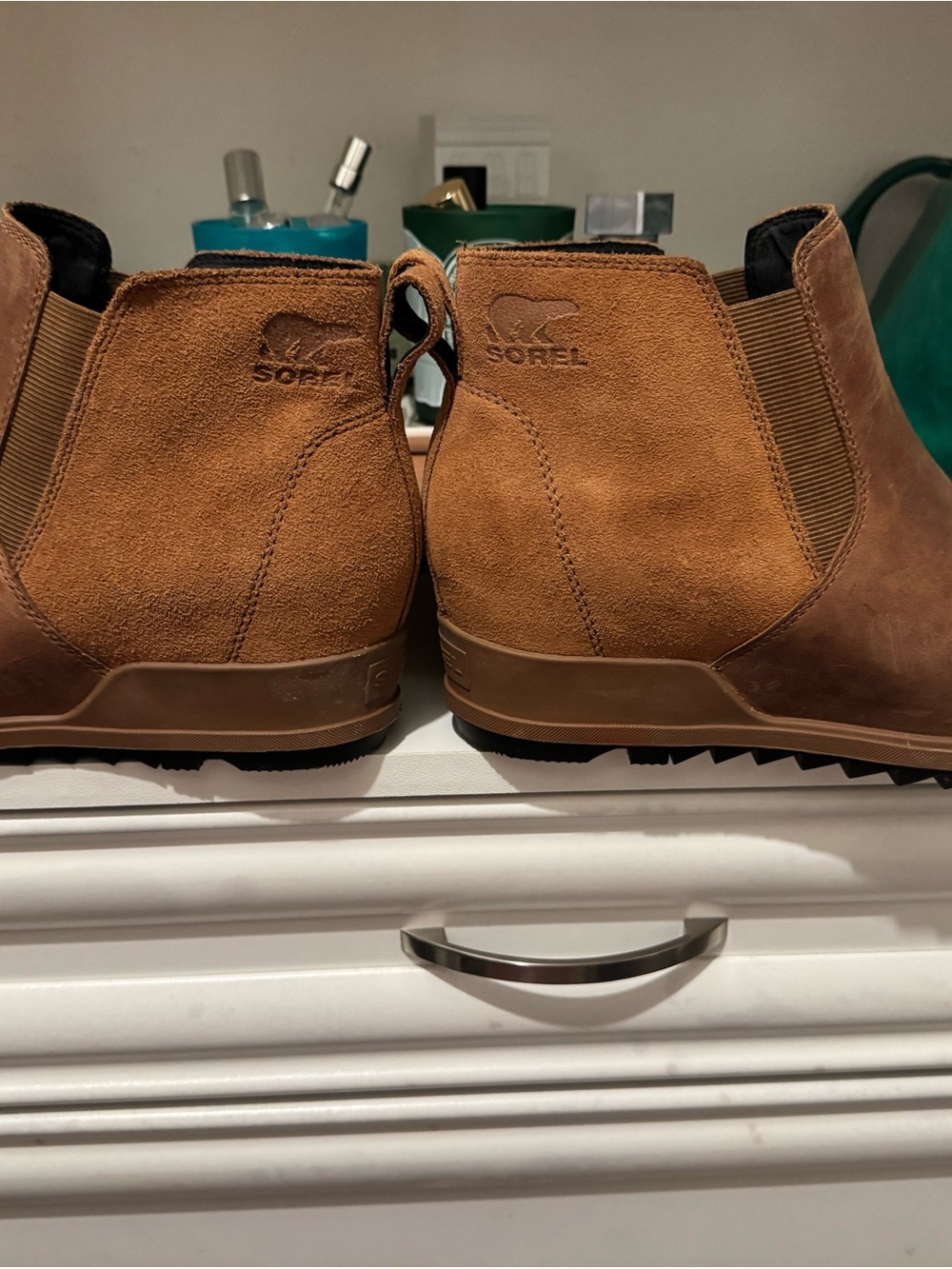 Sorel Joan leather and suede bootie never worn